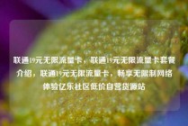 联通19元无限流量卡，联通19元无限流量卡套餐介绍，联通19元无限流量卡，畅享无限制网络体验亿乐社区低价自营货源站