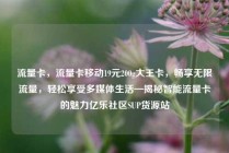 流量卡，流量卡移动19元200g大王卡，畅享无限流量，轻松享受多媒体生活—揭秘智能流量卡的魅力亿乐社区SUP货源站