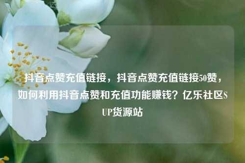 抖音点赞充值链接，抖音点赞充值链接50赞	，如何利用抖音点赞和充值功能赚钱？亿乐社区SUP货源站  第1张