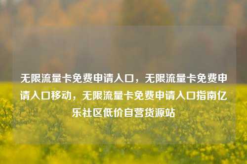 无限流量卡免费申请入口，无限流量卡免费申请入口移动	，无限流量卡免费申请入口指南亿乐社区低价自营货源站  第1张